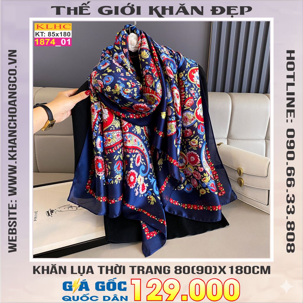 Khăn Choàng Cổ Lụa Thời Trang Thế Giới Khăn Đẹp KLHC 1058_1