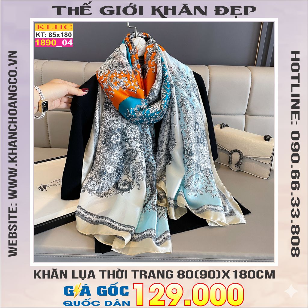 Khăn Choàng Cổ Lụa Thời Trang Thế Giới Khăn Đẹp KLHC 1009_4