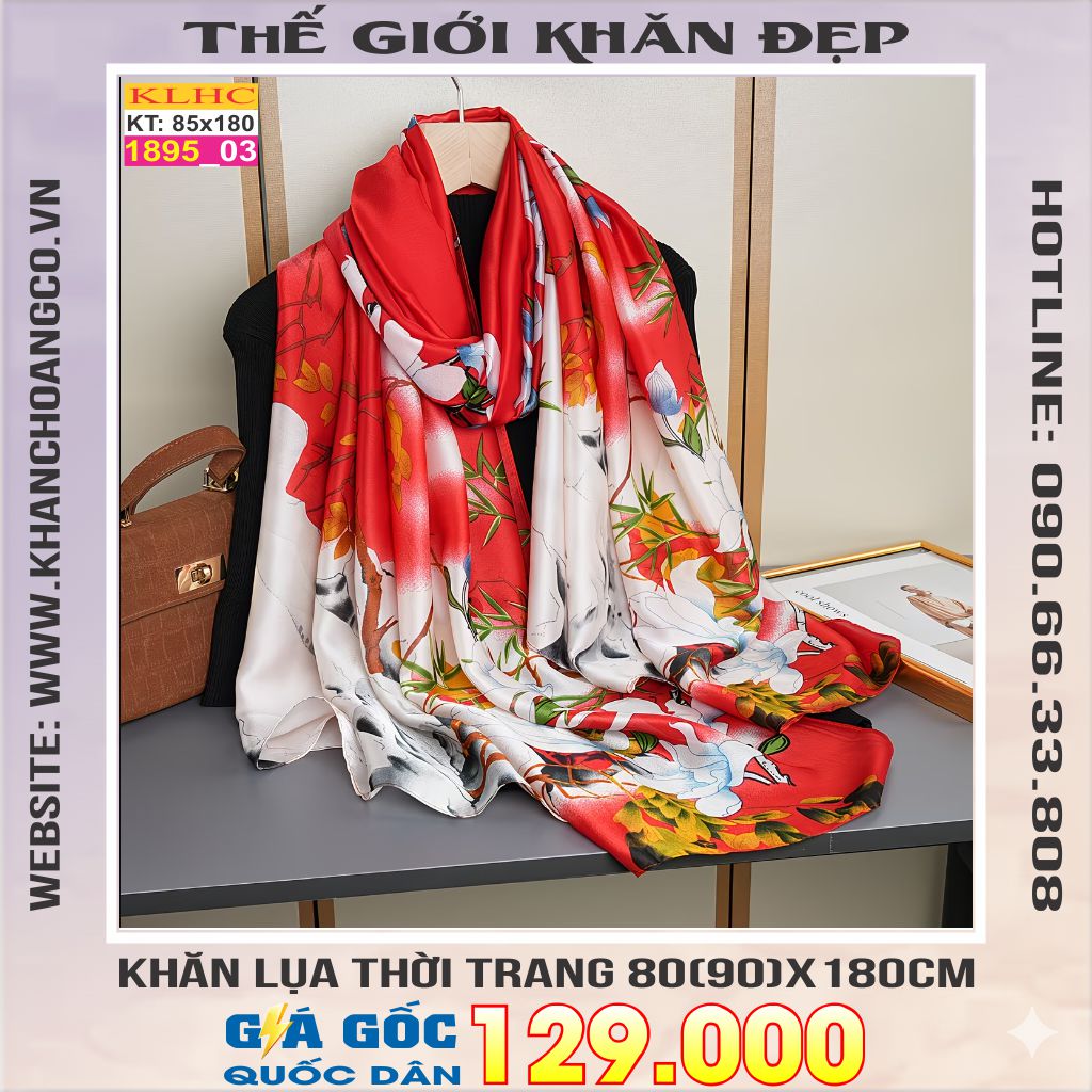 Khăn Choàng Cổ Lụa Thời Trang Thế Giới Khăn Đẹp KLHC 1020_3