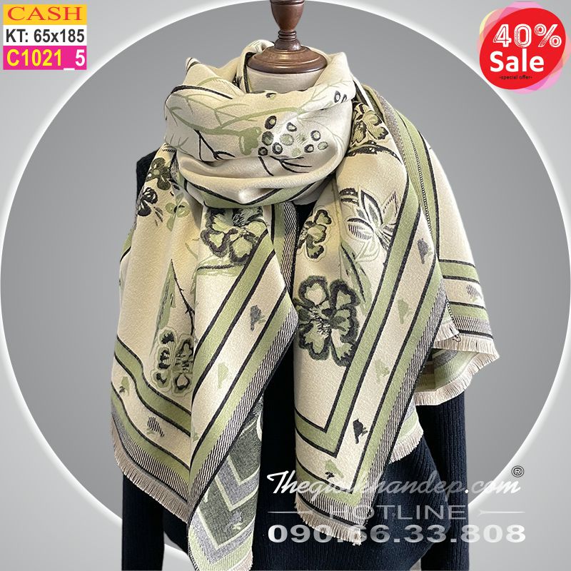 Khăn Choàng Cổ Cashmere Cao Cấp Thế Giới Khăn Đẹp CASHMERE C1021_5