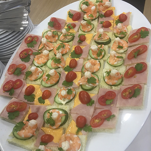 Some delightful canapé for a catering event prepared by Hoa Sua students