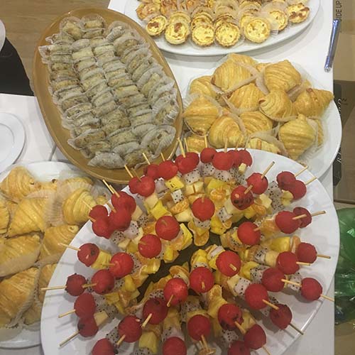 Some finger food prepared by our students in catering