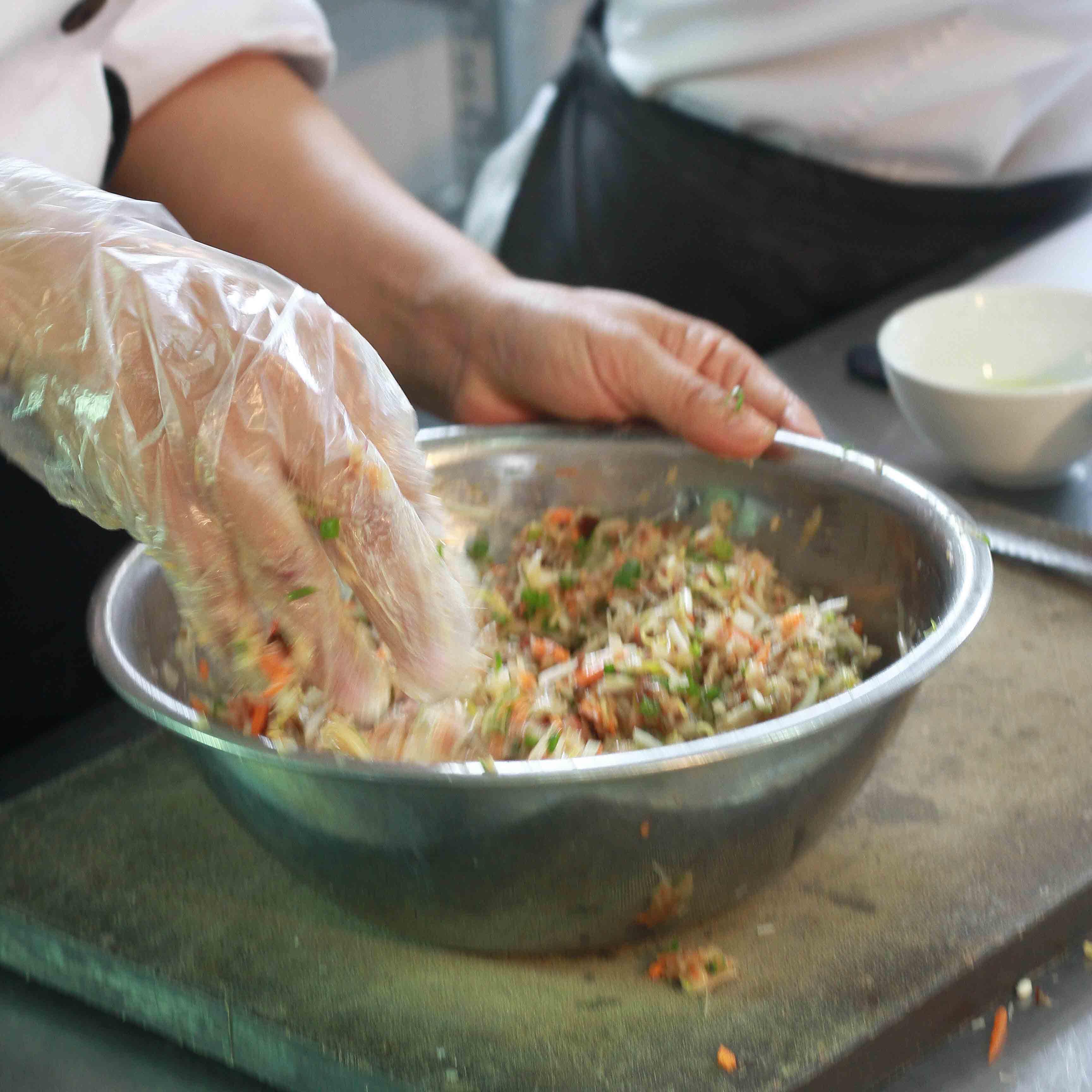 cooking class in Hoa Sua School