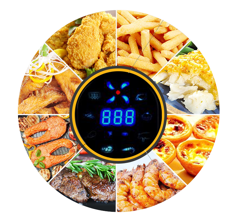 Màn hình hiển thị của nồi chiên GoWise USA 3.7 GW22638