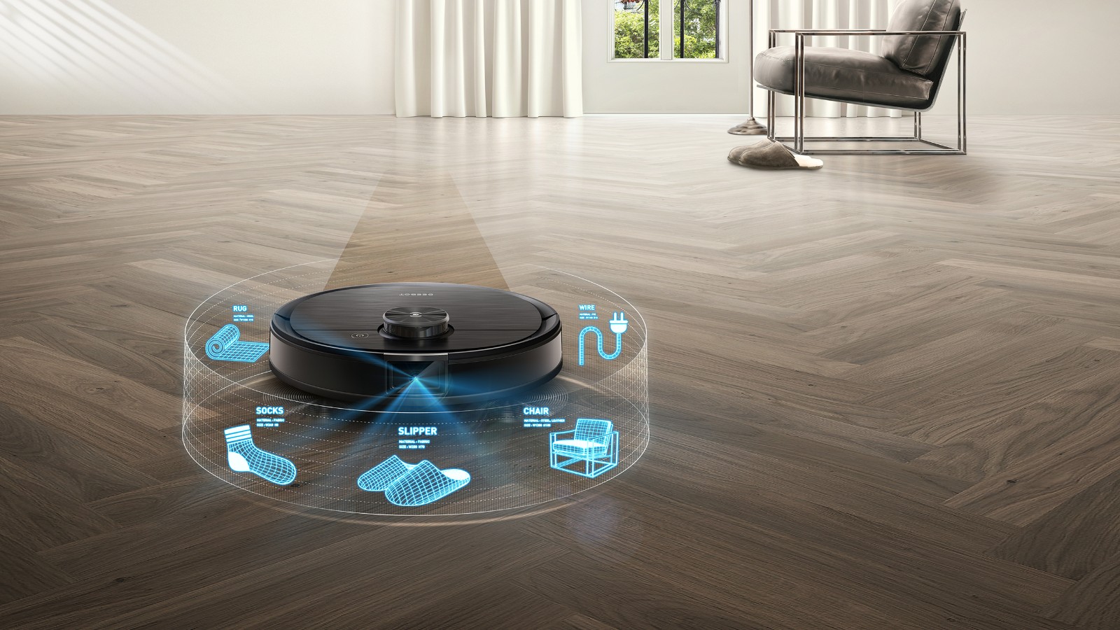 Robot hút bụi lau nhà Bản quốc tế Ecovacs Deebot OZMO T8 AIVI 