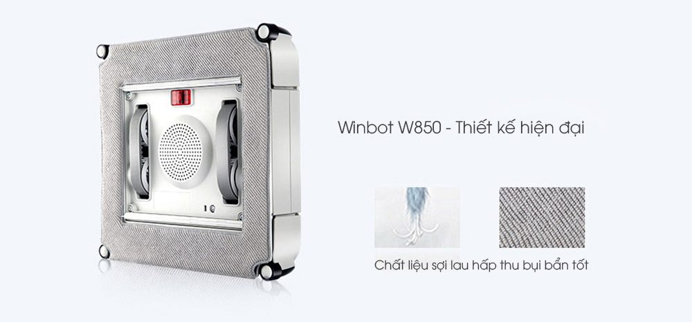 Ecovacs Winbot W850 có khả năng làm sạch mọi loại cửa kính