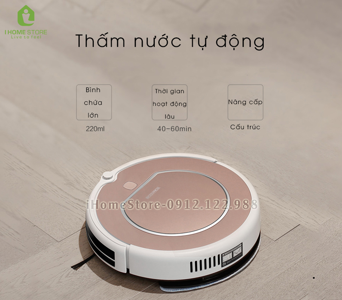 Chức năng lau nhà của Ecovacs Deebot CEN 546/CEN 540 