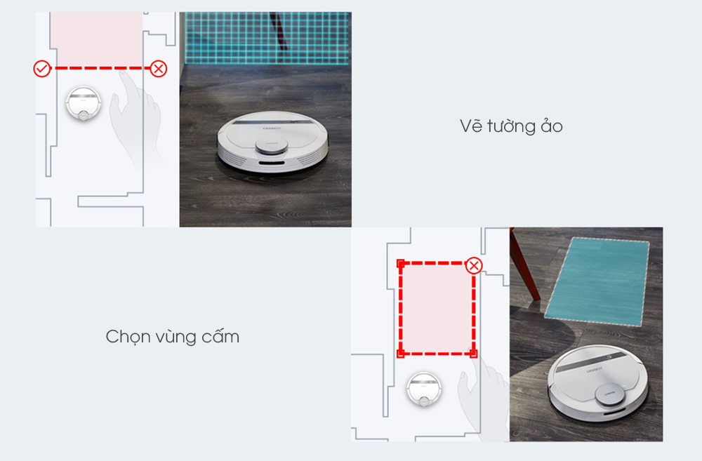 Vẽ tường ảo Ecovacs Deebot DE55 