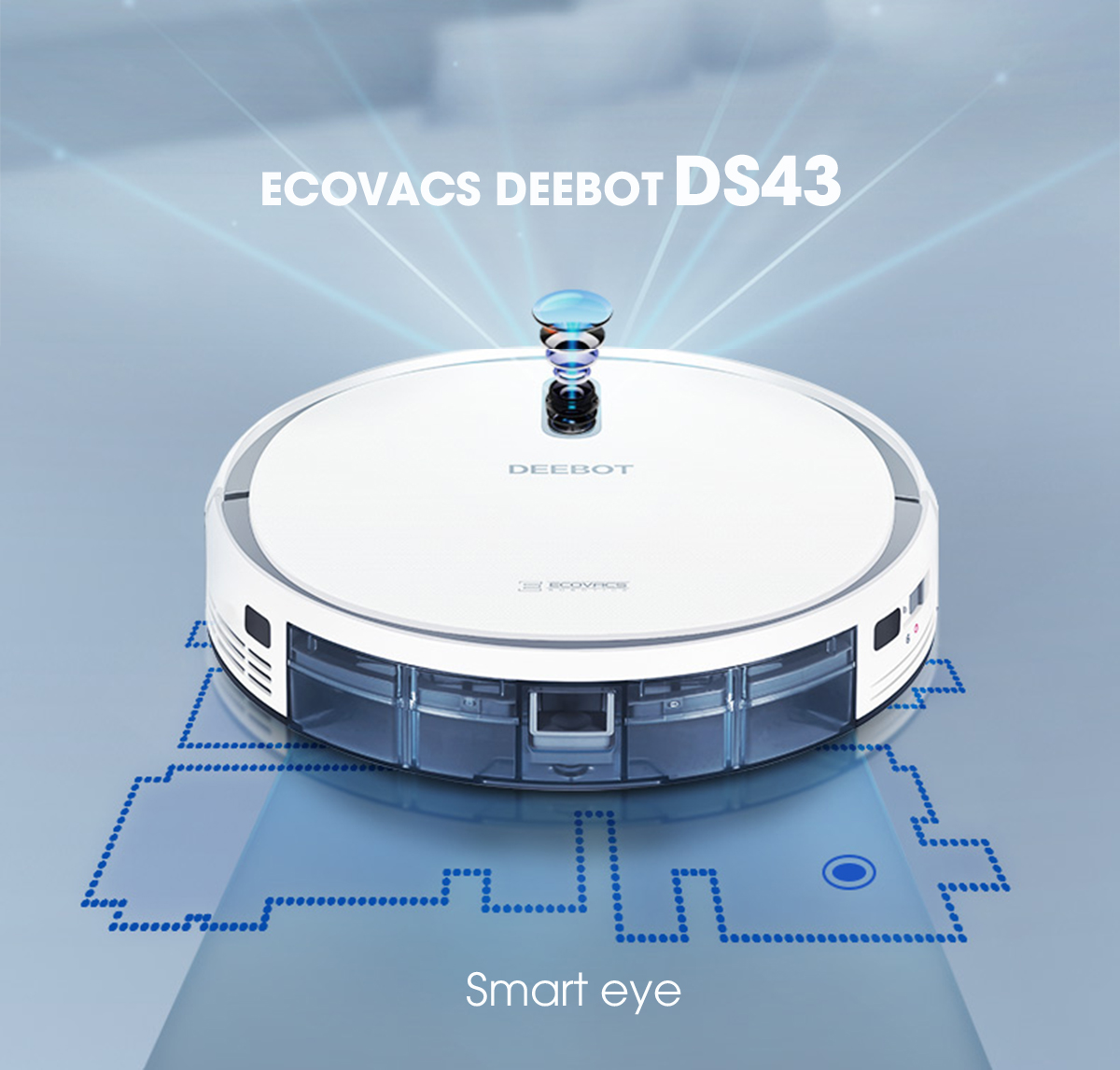 Robot chuyên hút bụi kết hợp Smart Eye 2019 Ecovacs Deebot DS43C 
