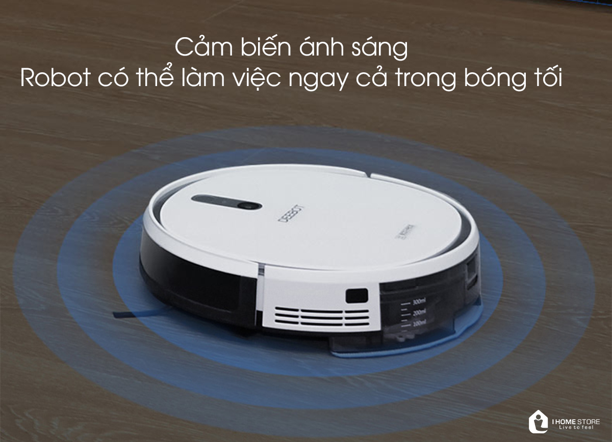 Ecovacs Deebot DS43C có thể làm việc trong môi trường thiếu ánh sáng