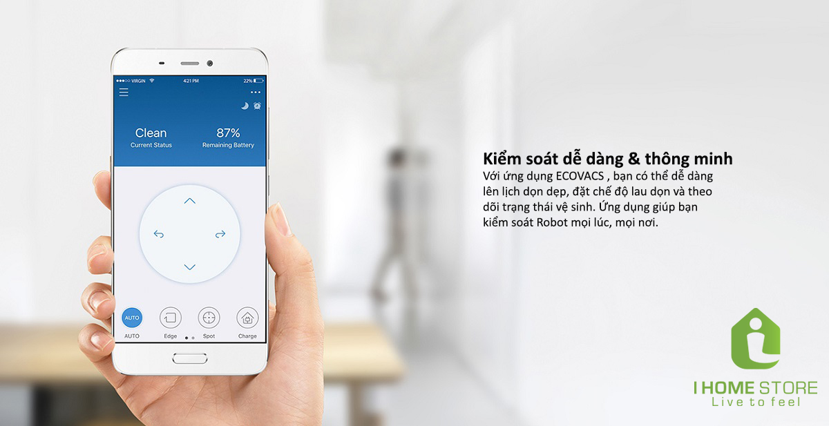 Lên lịch cho Robot hút bụi Ecovacs Deebot Slim 2