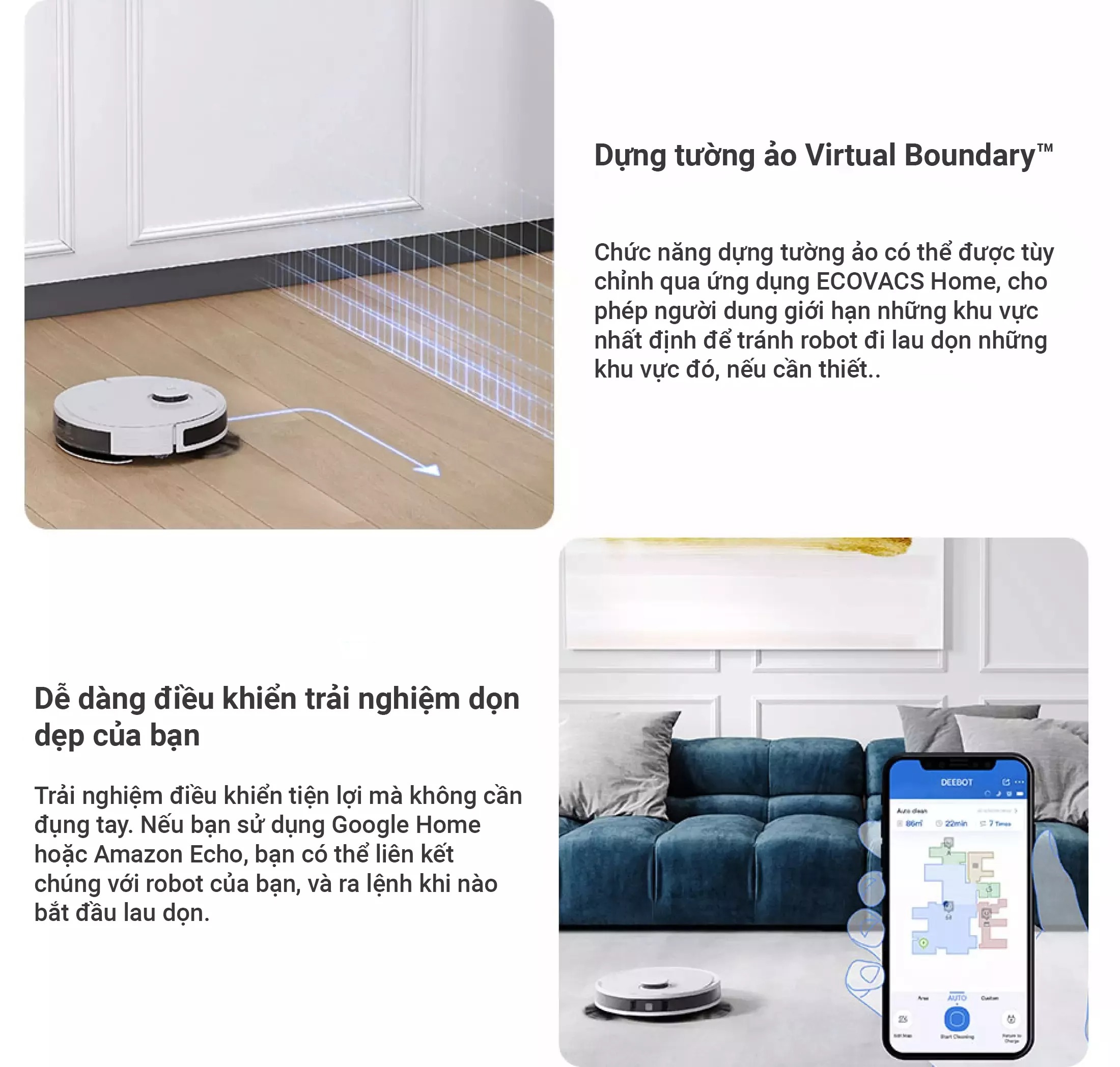 Robot hút bụi lau sàn Ecovacs Deebot N8 Pro