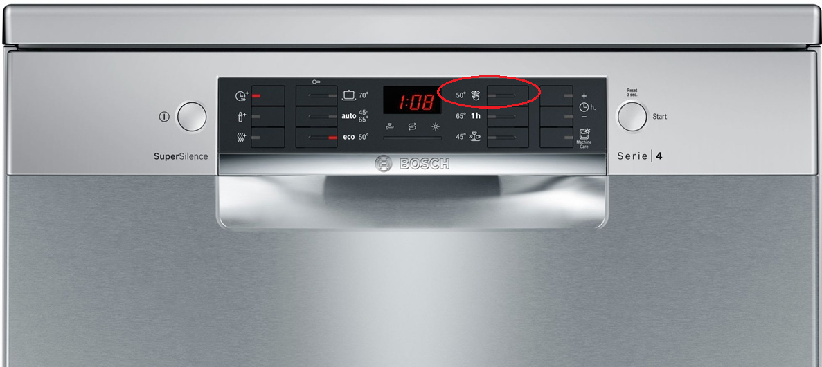 Máy rửa bát độc lập Bosch SMS68TW06E Serie 6 Chương trình Quiet 50°C