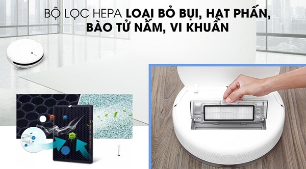 Robot hút bụi lau nhà loại bỏ được bụi mịn, và bụi nano hiệu quả