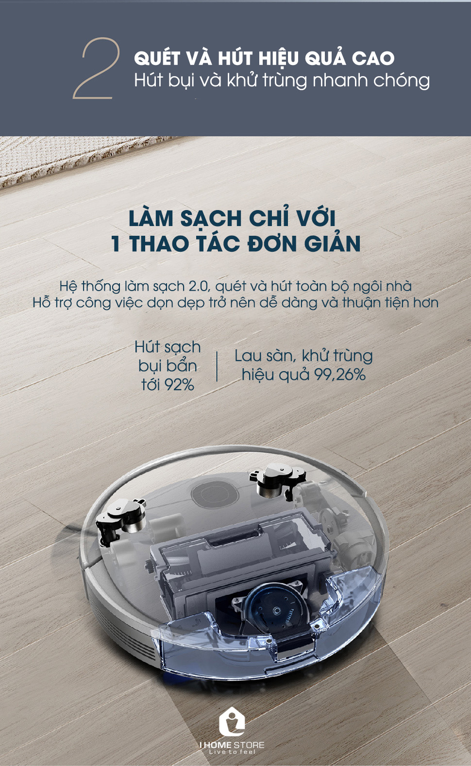 Robot hút bụi lau nhà Ecovacs Deebot DJ65 (N5 POWER)