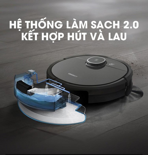 Robot hút bụi lau nhà Ecovacs Deebot DX96 (T5 Hero - OZMO 950) 