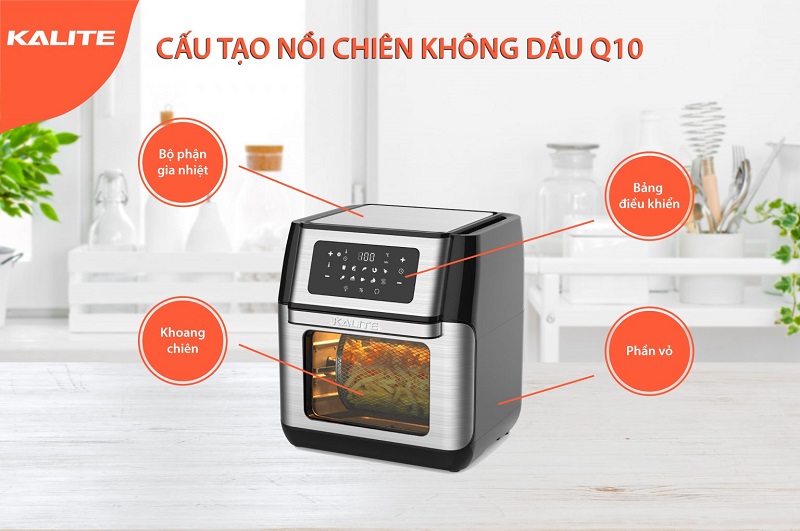 Cấu tạo nồi chiên không dầu Q10