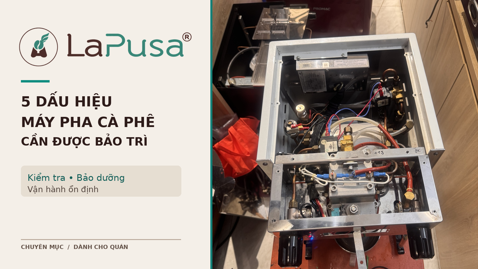 5 dấu hiệu máy pha cà phê cần được bảo trì