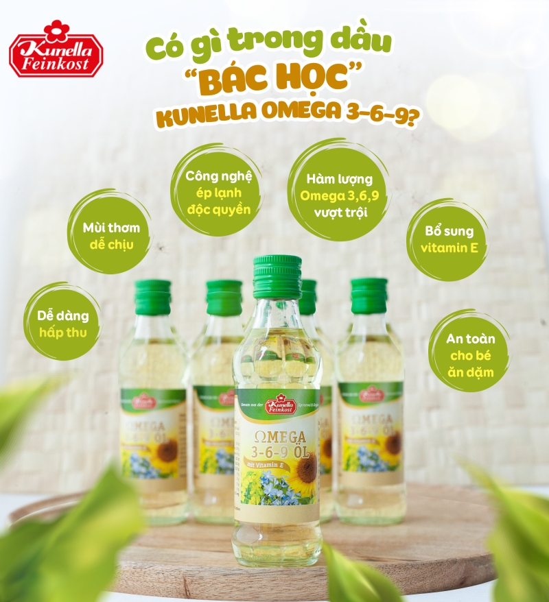 Lý do dầu ăn dặm giàu Omega 3 là món không thể thiếu trong giai đoạn ăn dặm của bé