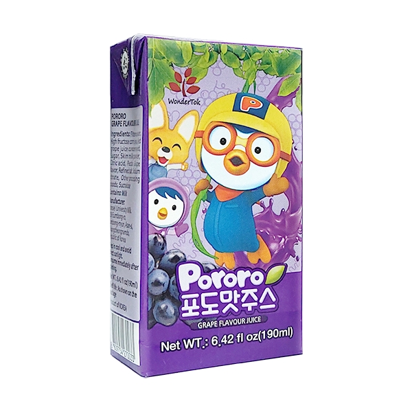 Nước ép trái cây Pororo Wondertok - Vị nho - 190ml