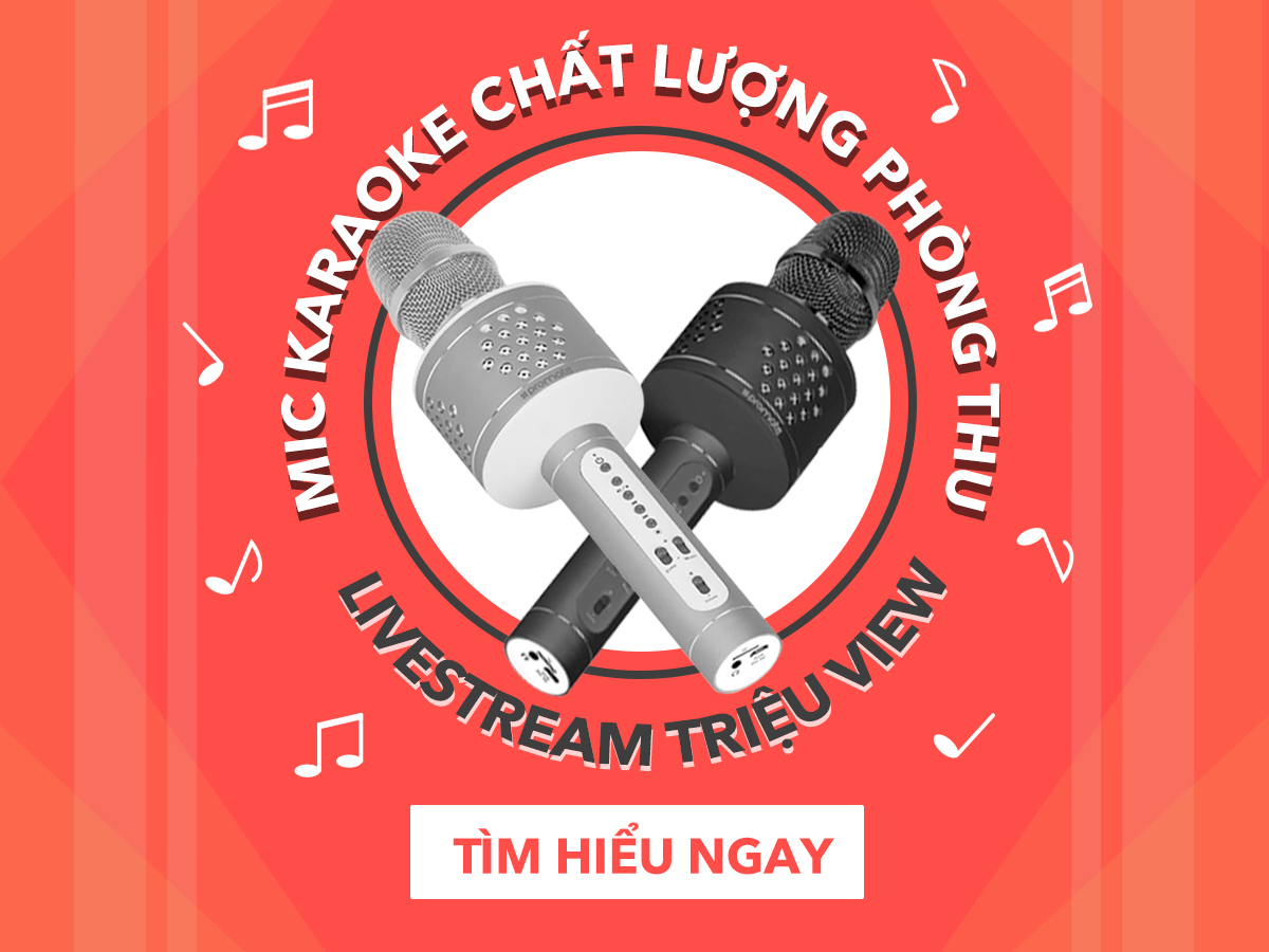 SIÊU PHẨM MICRO KARAOKE TÍCH HỢP LOA BLUETOOTH LIVESTREAM TRIỆU VIEW