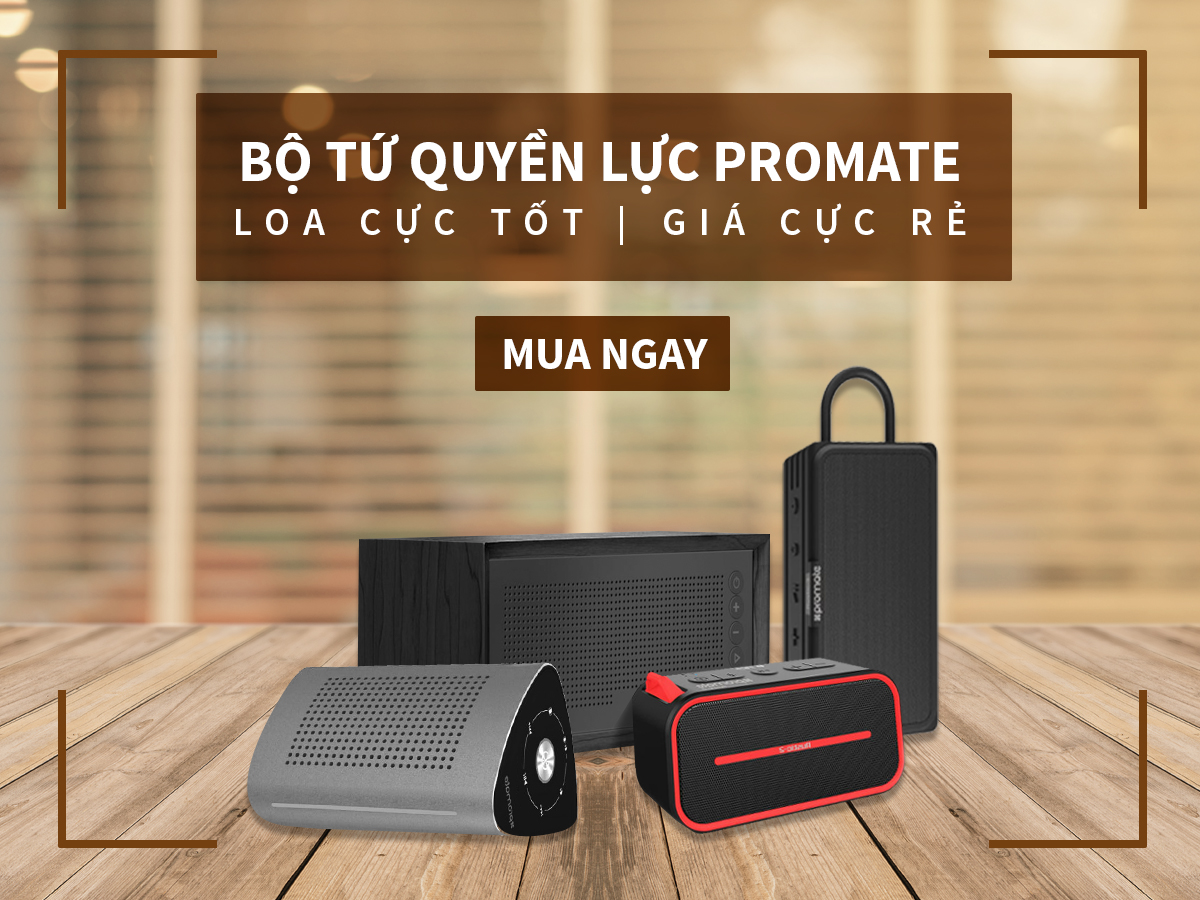 TRÌNH LÀNG 4 LOA BLUETOOTH DI ĐỘNG PROMATE HIỆU SUẤT KHỦNG GIÁ CỰC TỐT