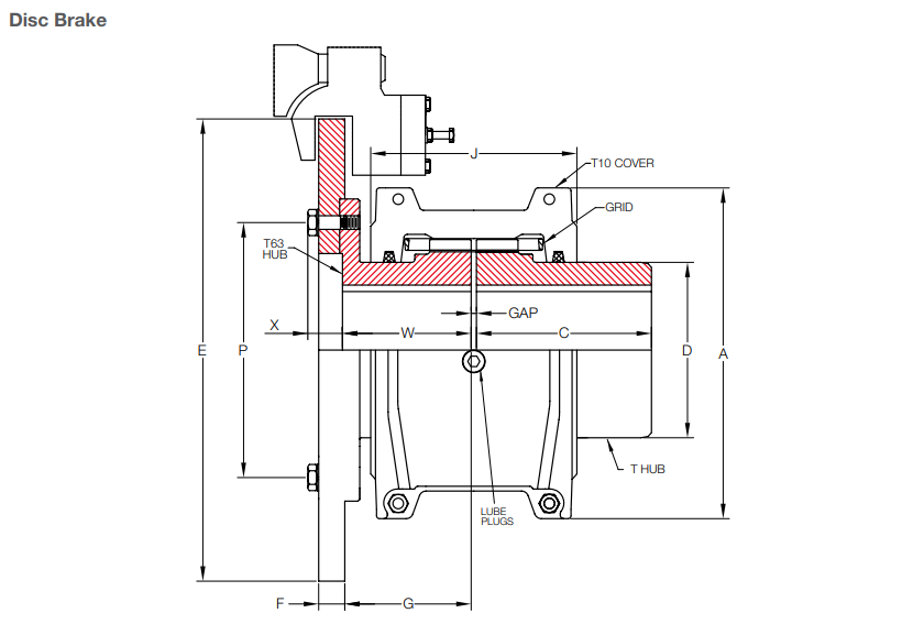 bản vẽ kỹ thuật khớp nối lưới T63 grid coupling T63