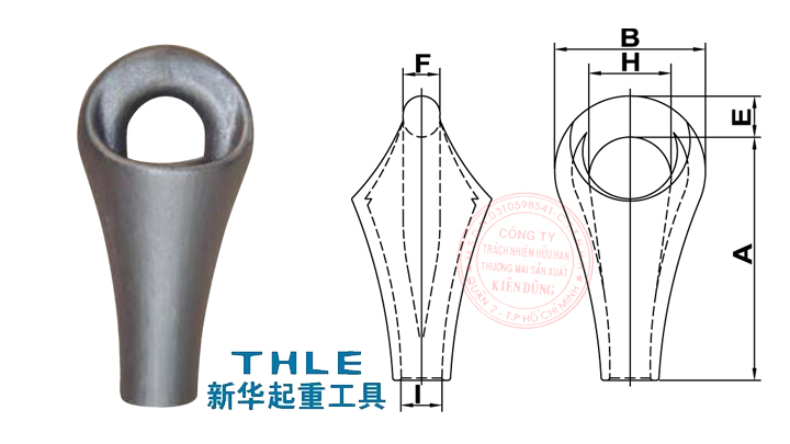 Đầu nối cáp Wire Rope Pear Socket (Đầu nối cáp quả lê)