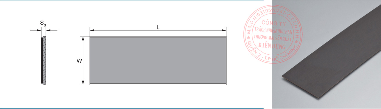 Bảng kích thước tiêu chuẩn CNP-1SP Self-Lubricating Strip