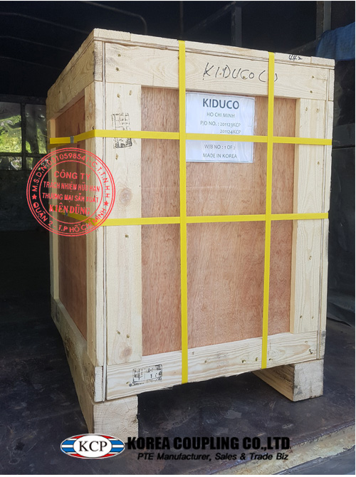 Trọn bộ khớp nối răng vỏ thép KCP Gear Coupling KCCM560 Complete đóng gói kiện gỗ