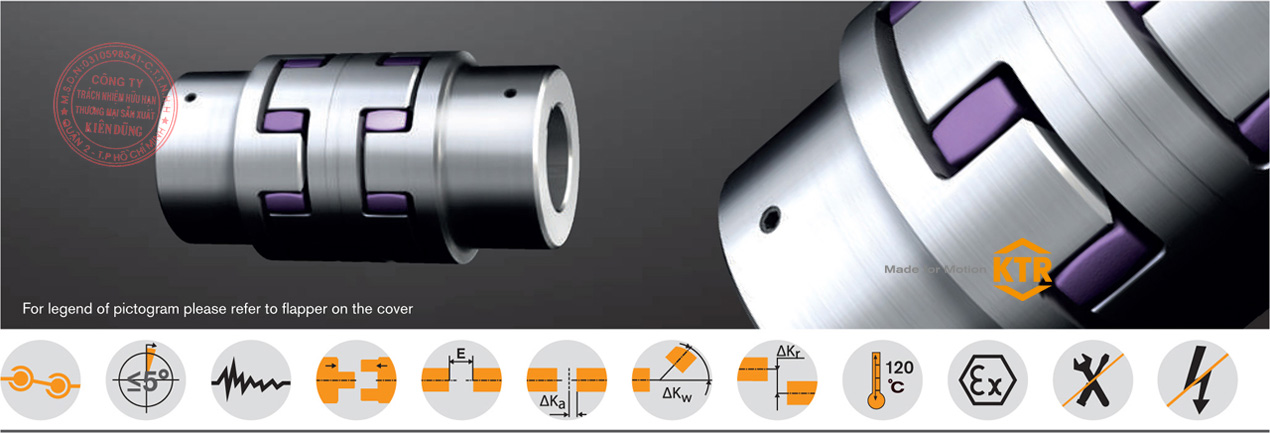 Khớp nối trục đôi KTR Rotex DKM double-cardanic Coupling