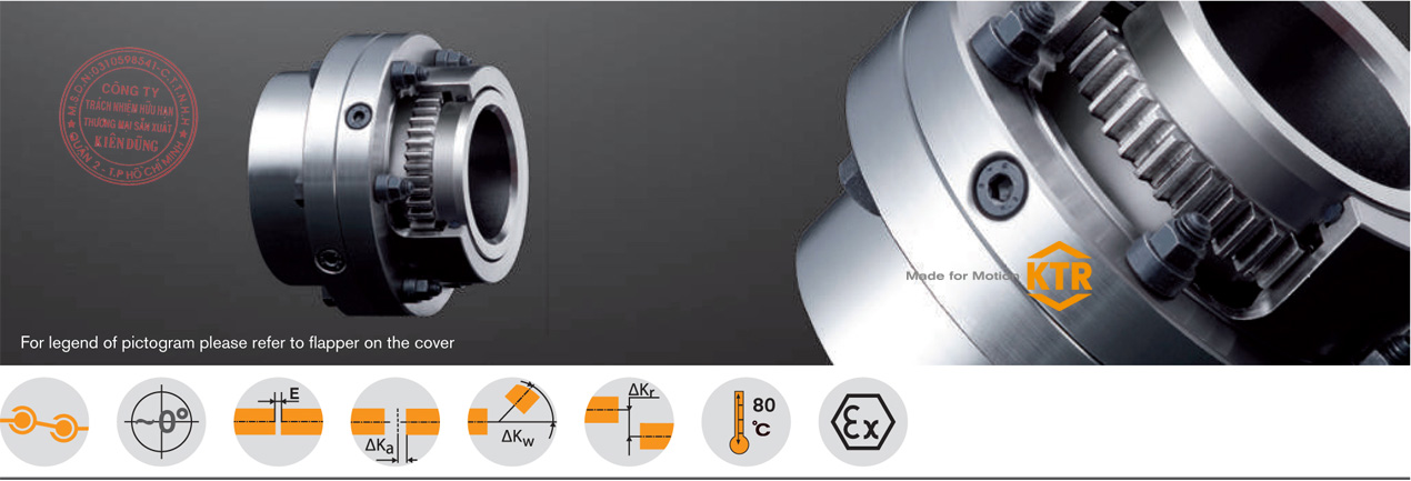 Khớp nối răng vỏ thép KTR GEARex All-Steel Gear Coupling