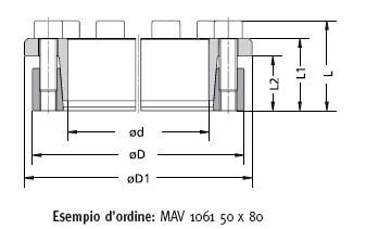 Bản vẽ khớp khóa trục MAV 1061 Technical drawing