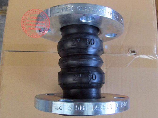 Khớp nối mềm cao su EPDM Double Sphere Rubber Expansion Joint 6