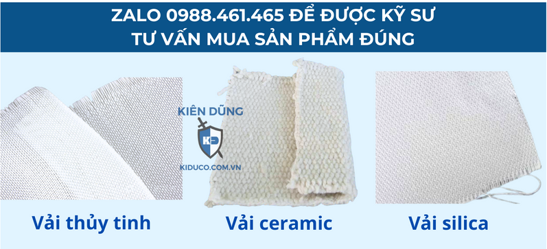 các loại vải được dùng làm băng cuộn chịu nhiệt