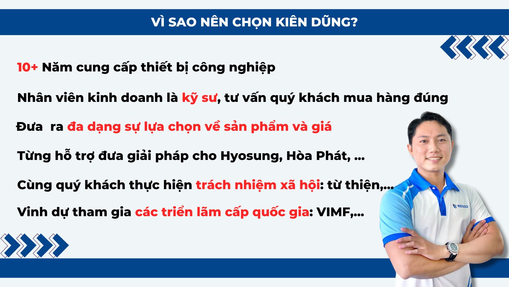 Lý do chọn Kiên Dũng cung cấp sản phẩm