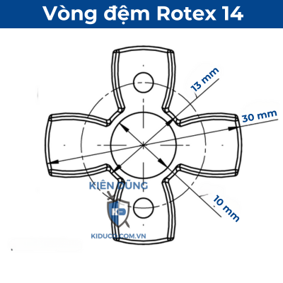 Bản vẽ vòng đệm Rotex 14
