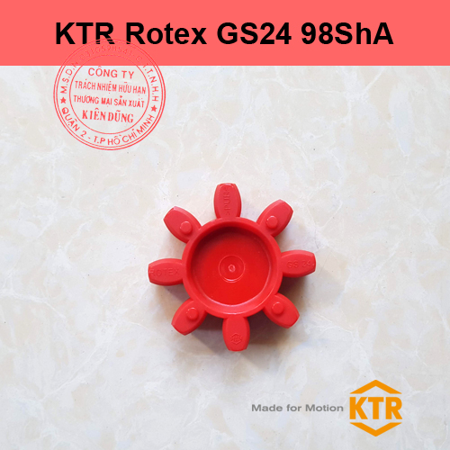 Vòng đệm giảm chấn Rotex GS24 KTR 98 Shore A màu đỏ | Kiên Dũng (KIDUCO)