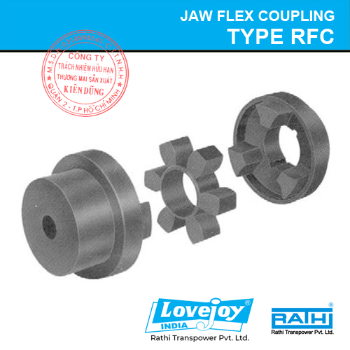 Trọn bộ khớp nối Type RFC Rathi Lovejoy Jaw Flex Coupling Kiên Dũng