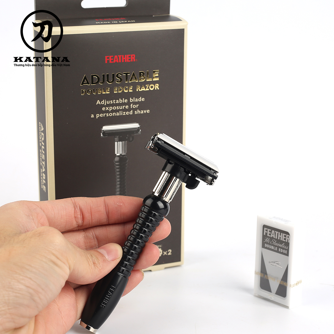 Feather Razor Hand Position Dạo cạo râu Nhật Bản Feather bản cao cấp - Feather Adjustable Double ...