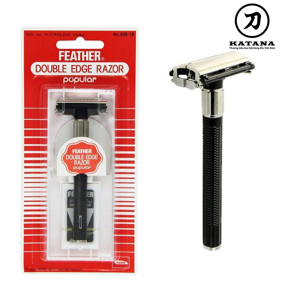 Feather Razor Hand Position Dạo cạo râu Nhật Bản Feather - Feather Double Edge Razor – Dao Nhật KATANA