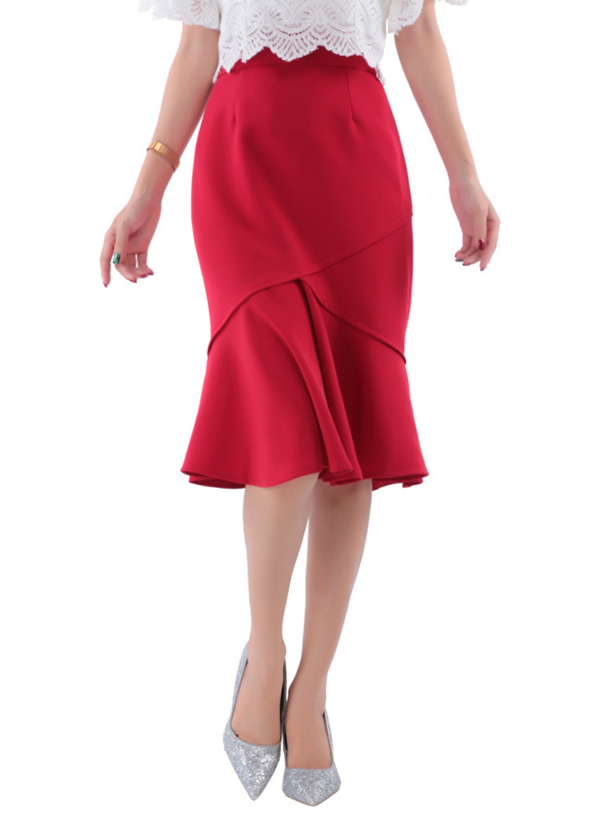 Chân váy đuôi cá dáng dài xòe tôn dáng cực xinh chất vải co giãn CV6 - Chân  váy | ThờiTrangNữ.vn