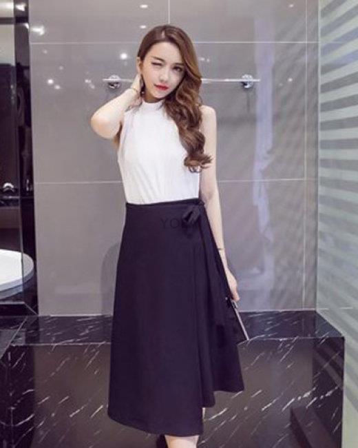 18V115XL01VÁY XÒE XÉO CHÂN PHỐI REN THÂN TRÊN CỘC TAY MÀU ĐEN Zen  Fashion