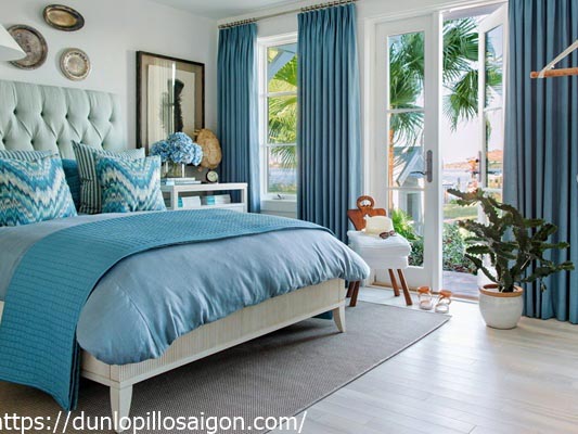 8 cách thiết kế phòng ngủ màu xanh lam hot 2021