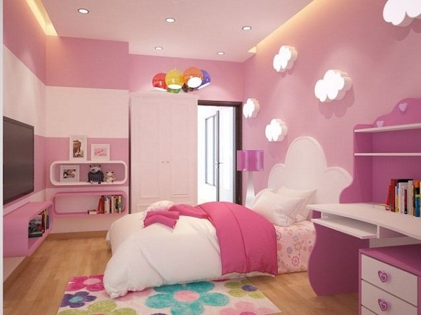 12 cách thiết kế phòng ngủ cho bé gái màu hồng cực dễ thương