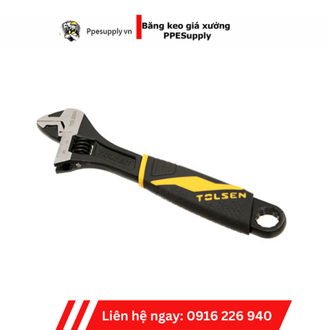 Mỏ lết cán nhựa đen 8 inch (200mm) – Mã 15309