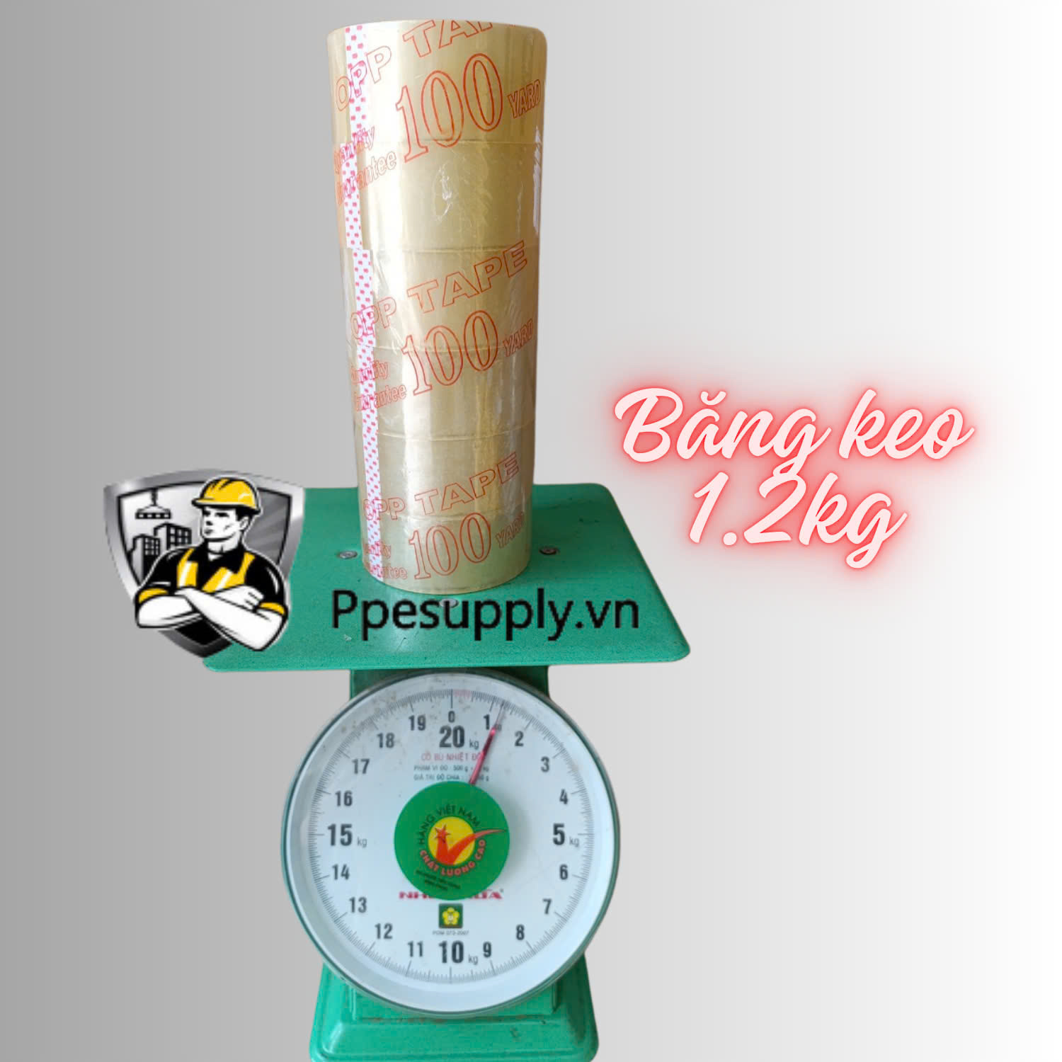Băng keo trong 5cm cây 1.2kg