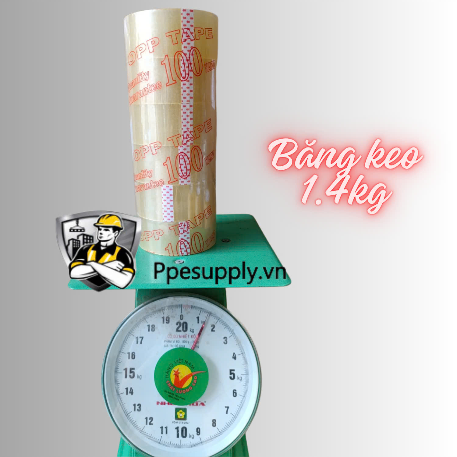 Băng keo trong 5cm cây 1.4kg