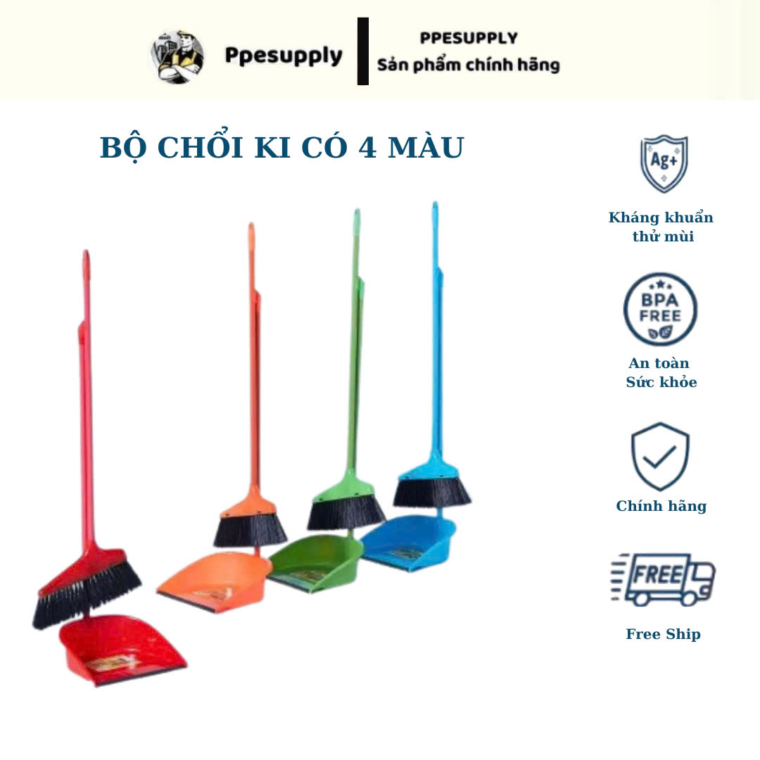 Bộ ki kèm chổi quét nhà nhựa Kleex k038