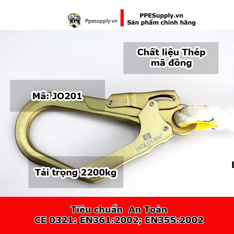 Dây an toàn Jack Olsen JO101 nửa thân-1 móc